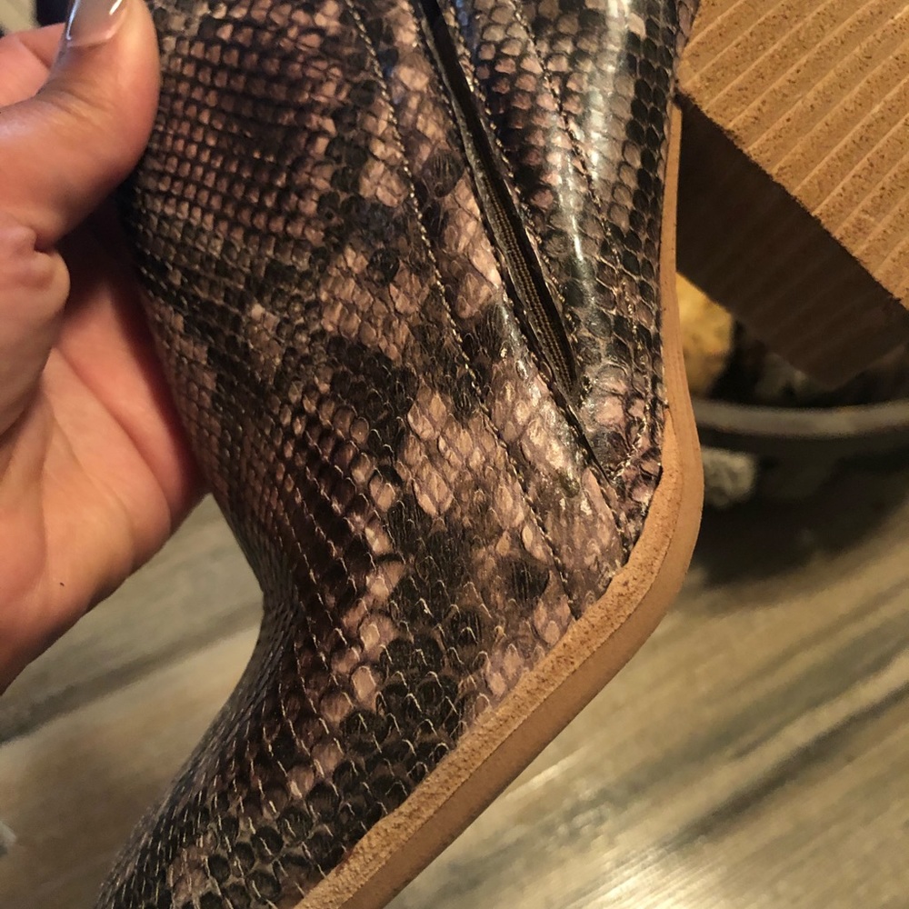 Jeffery Campbell snakeskin booties